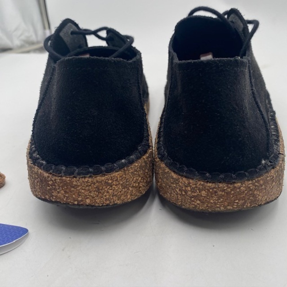 Birkenstock Gary Black Suede Lace Up Shoes Women 9 Men 7 Comfort Flat 1013439 - Picture 10 of 14
